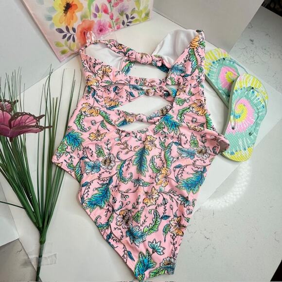 KIKI RIO NEW Lava Lamp Back V-neck One-piece Swimsuit Sz X-Large - Picture 8 of 8